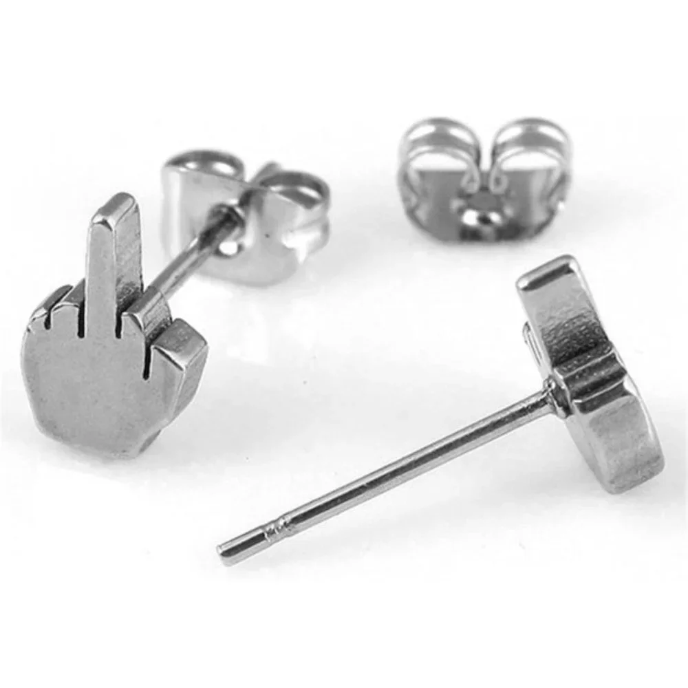 2 Set Punk Stainless Steel Earring